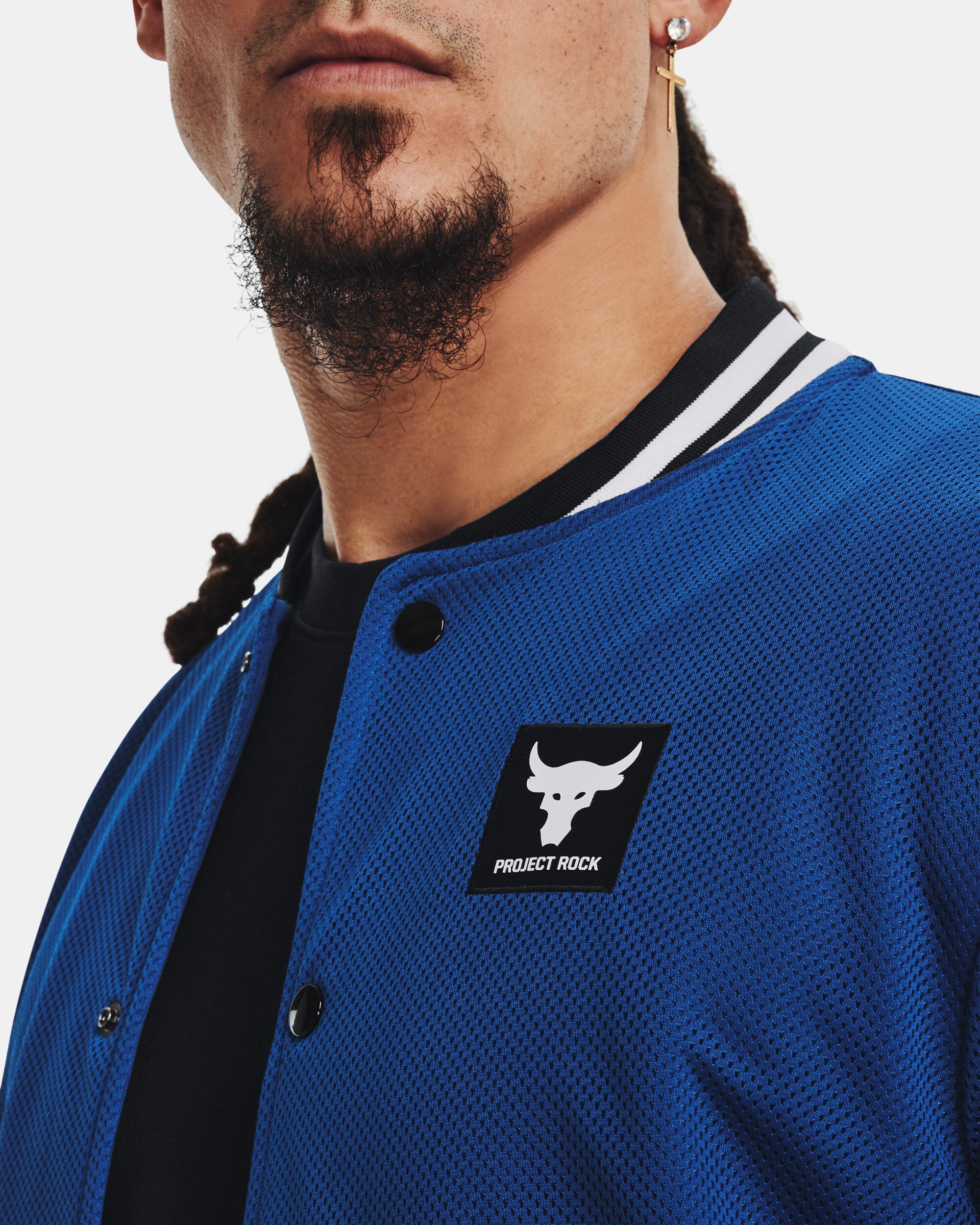 Men s Project Rock Mesh Varsity Jacket