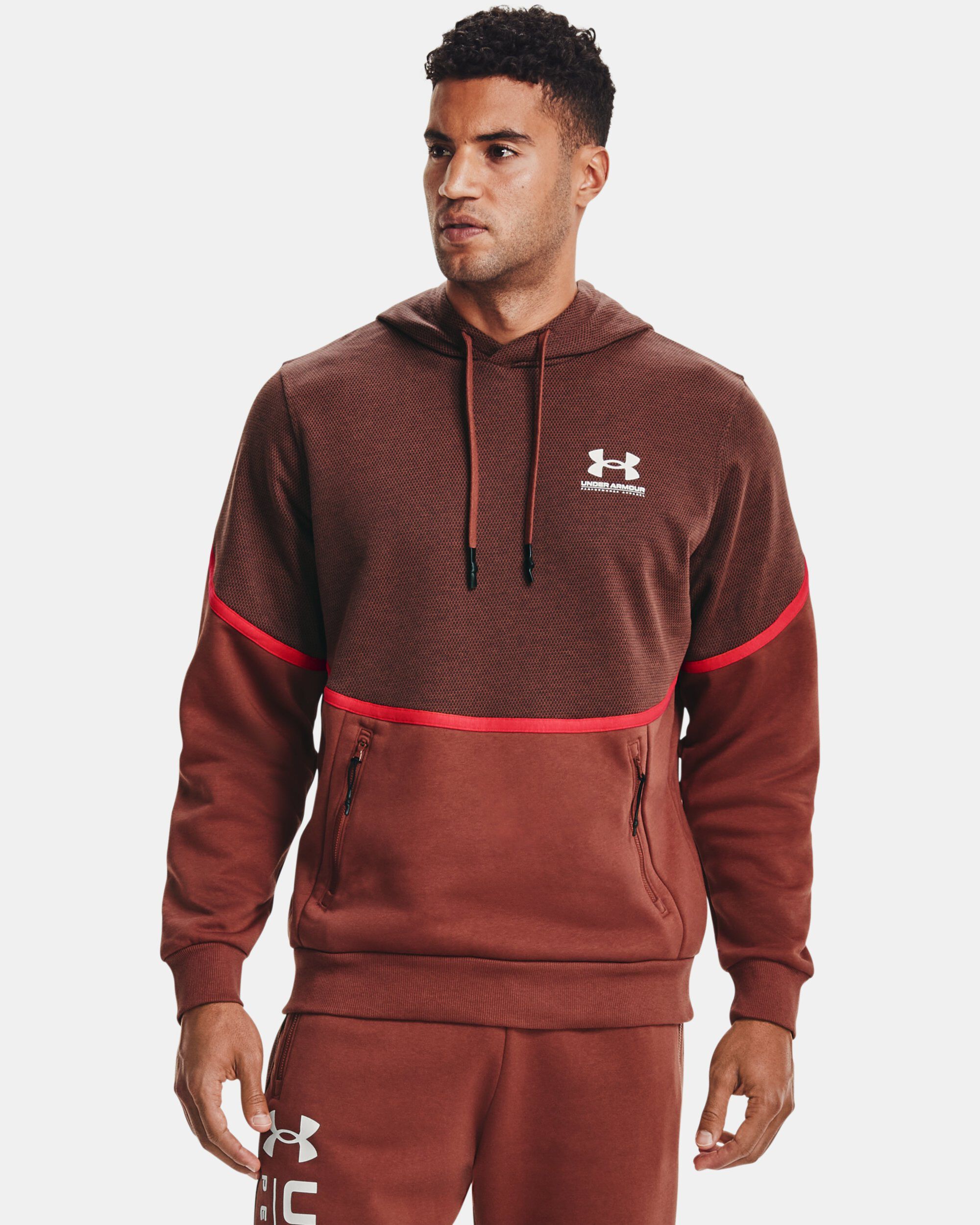 Under armour hoodie top red