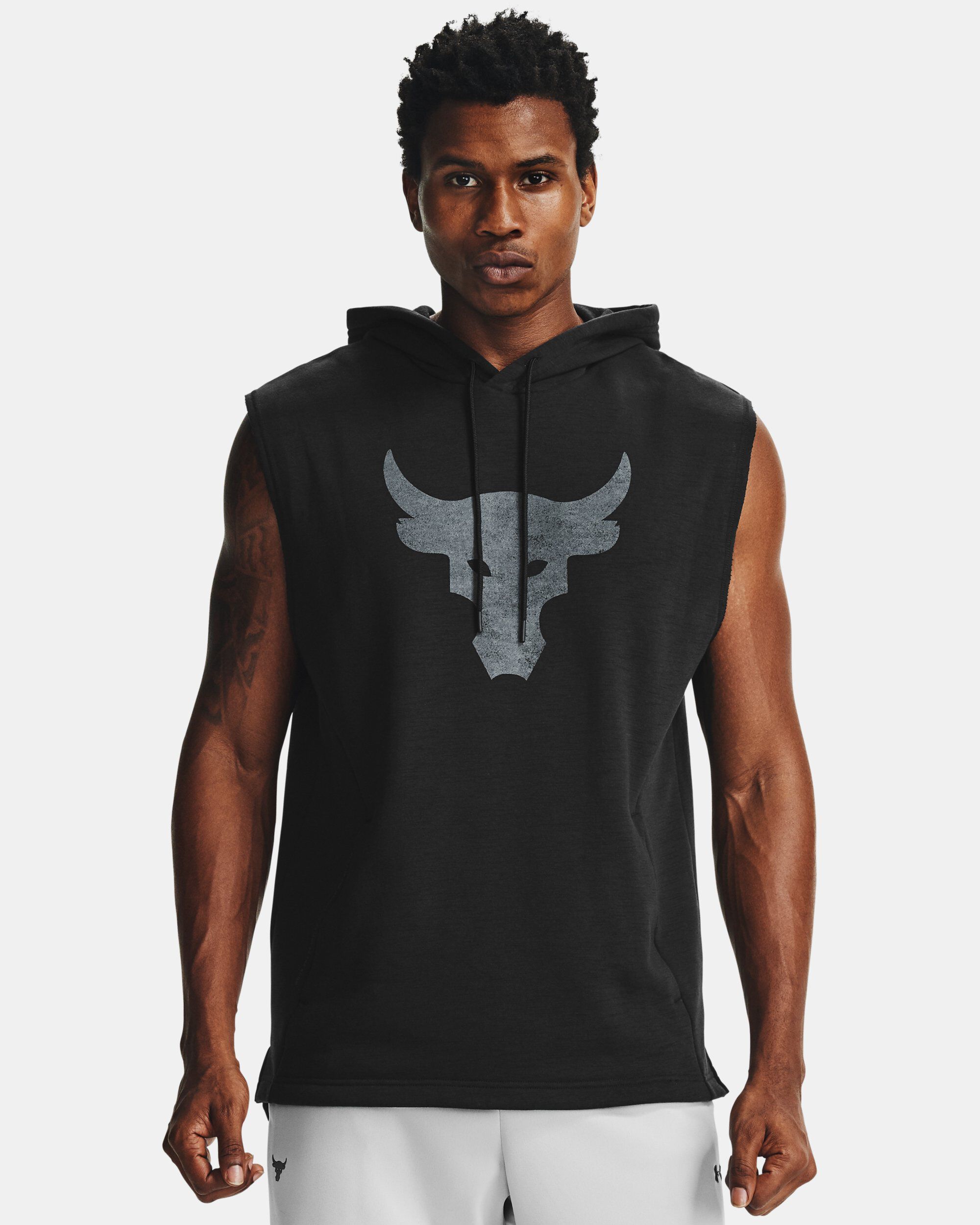 Under Armour Men s Project Rock Charged Cotton Sleeveless Hoodie