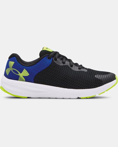 Boys' Grade School UA Charged Pursuit 2 Big Logo Running Shoes