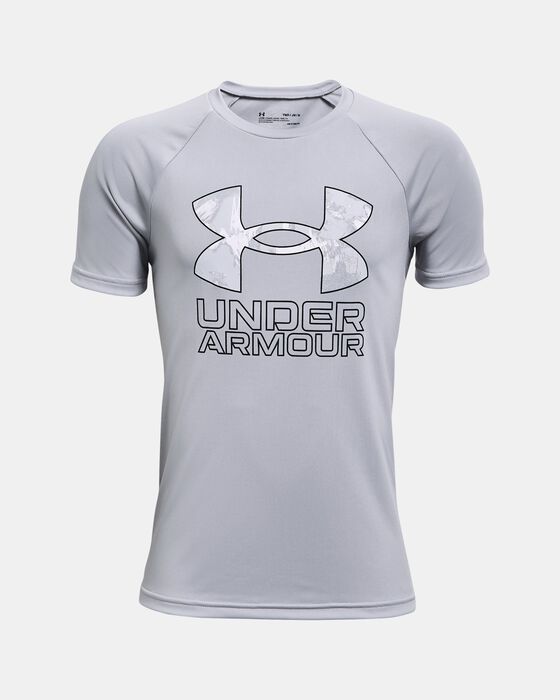 Boys' UA Tech™ Hybrid Print Fill Short Sleeve image number 0