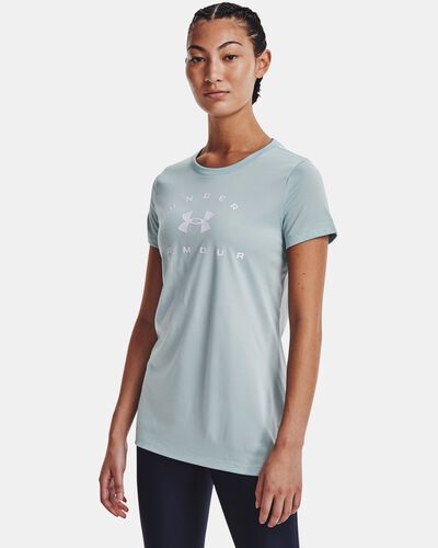 Women's UATech™ Solid Logo Arch Short Sleeve