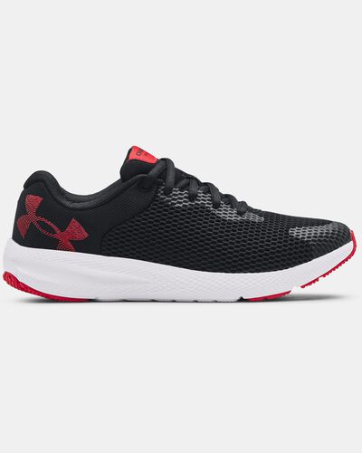 Boys' Grade School UA Charged Pursuit 2 Big Logo Running Shoes