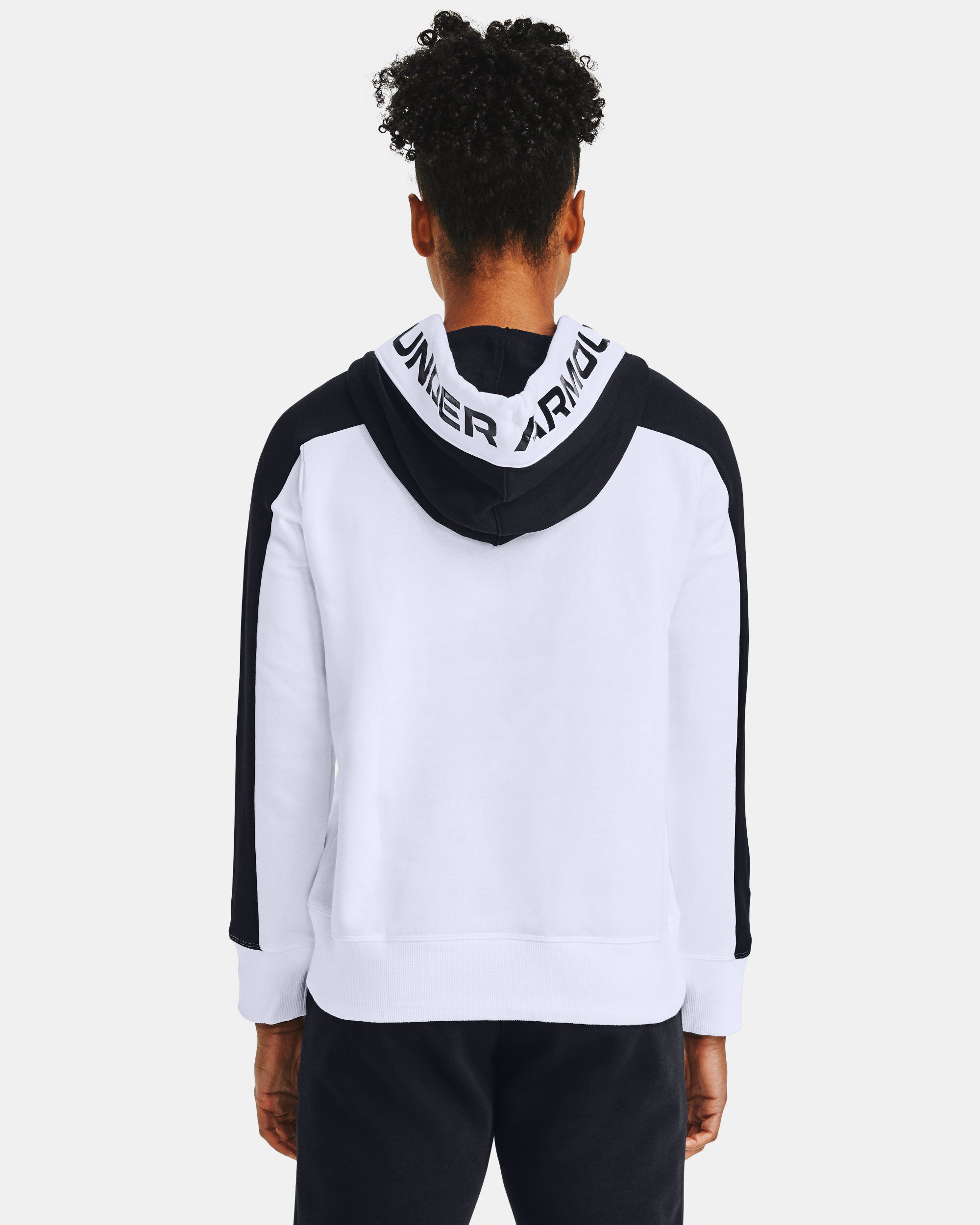 Buy Women s UA Rival Fleece Graphic Colorblock Hoodie White in Dubai UAE Under Armour