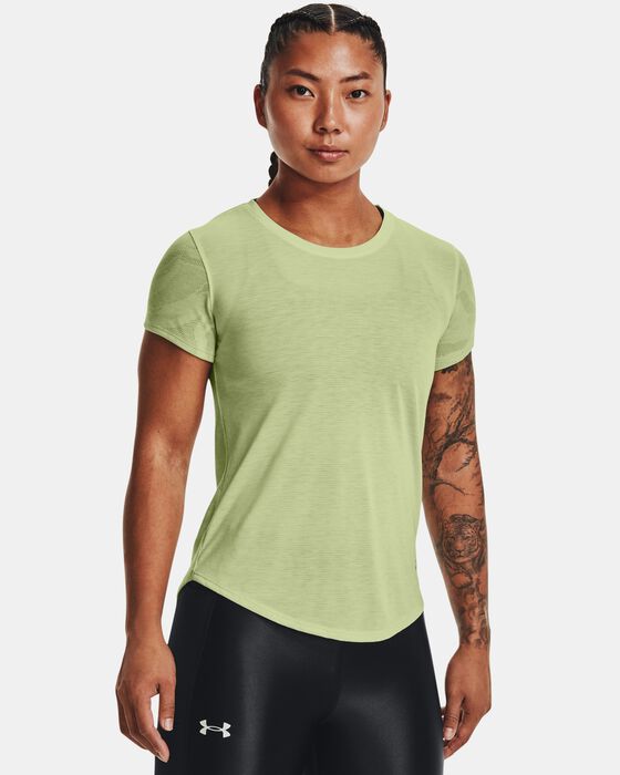 Shop Under Armour Women's UA Streaker Jacquard T-Shirt Green in