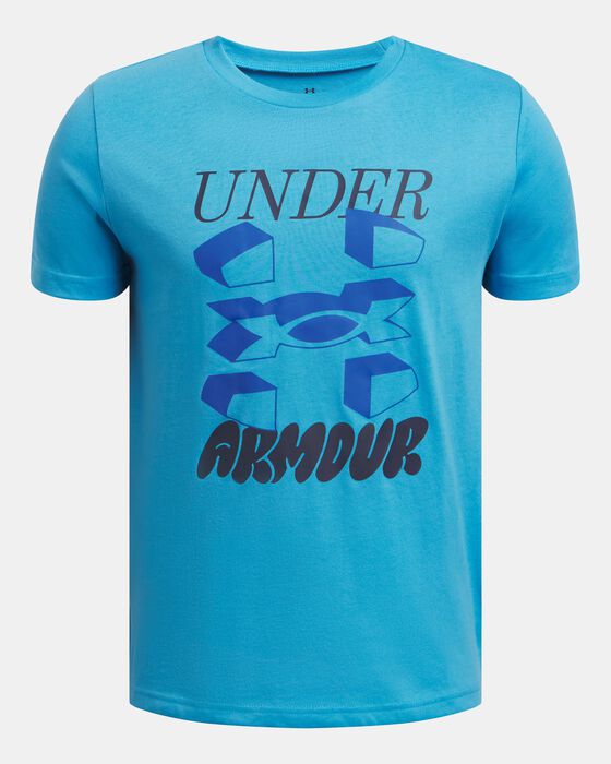 Boys' UA Split Big Logo Short Sleeve image number 0