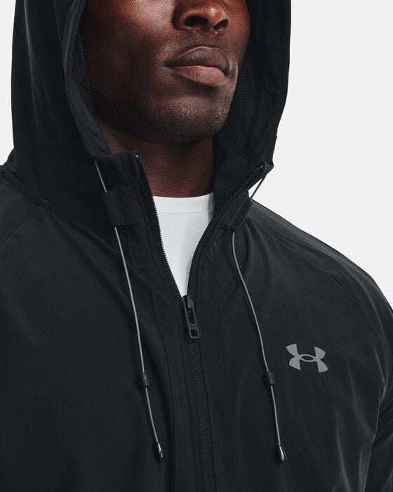 Men's UA Stretch Woven Windbreaker image number 3