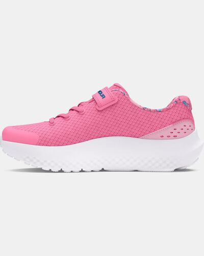 Girls' Pre-School UA Surge 4 AC Printed Running Shoes