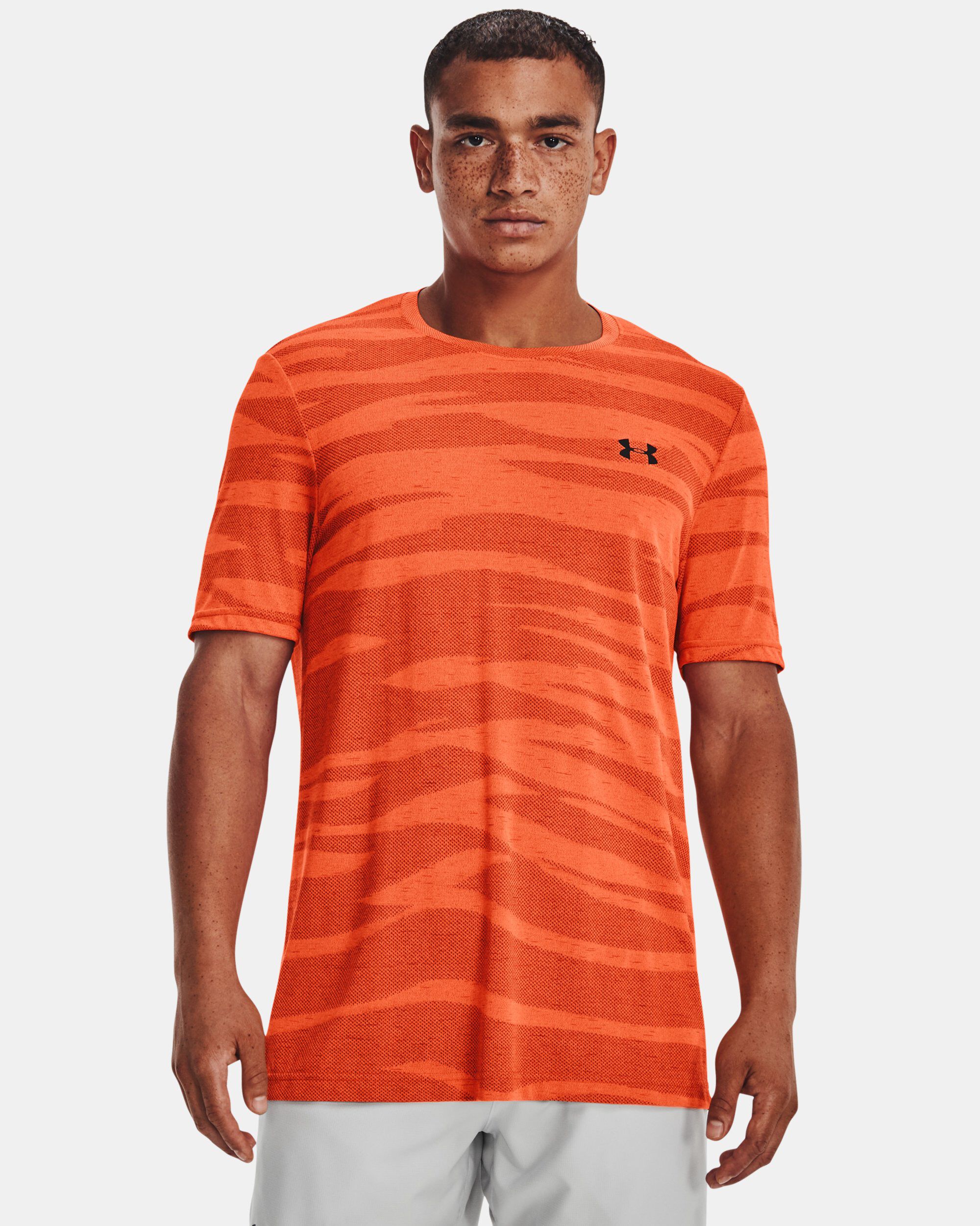 Orange under armour shirts online