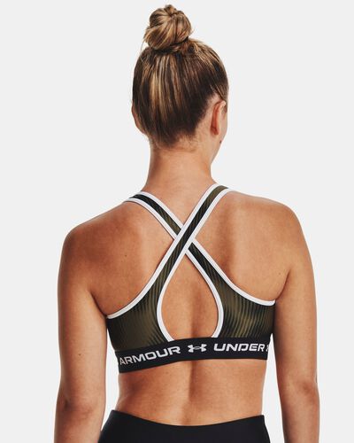 Women's Armour® Mid Crossback Printed Sports Bra