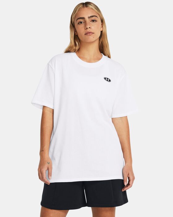 Women's UA Heavyweight Embroidered Patch Boyfriend Oversized Short Sleeve image number 0