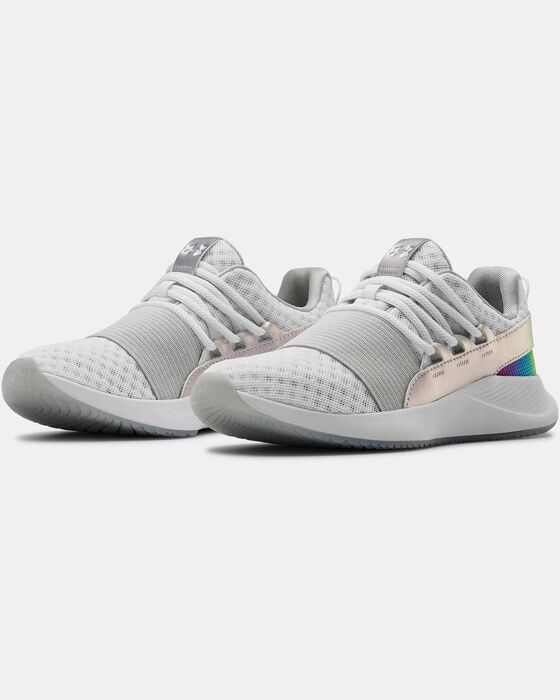 Women's UA Charged Breathe Iridescent Sportstyle Shoes image number 3