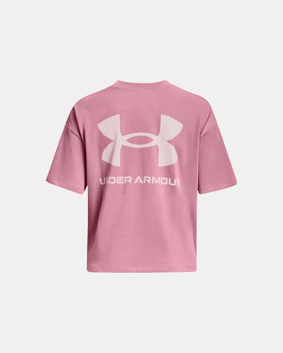 Women's UA Logo LC Oversized Heavyweight Short Sleeve image number 5