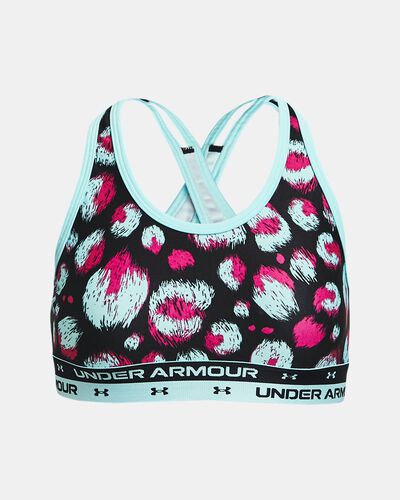 Girls' UA Crossback Printed Sports Bra