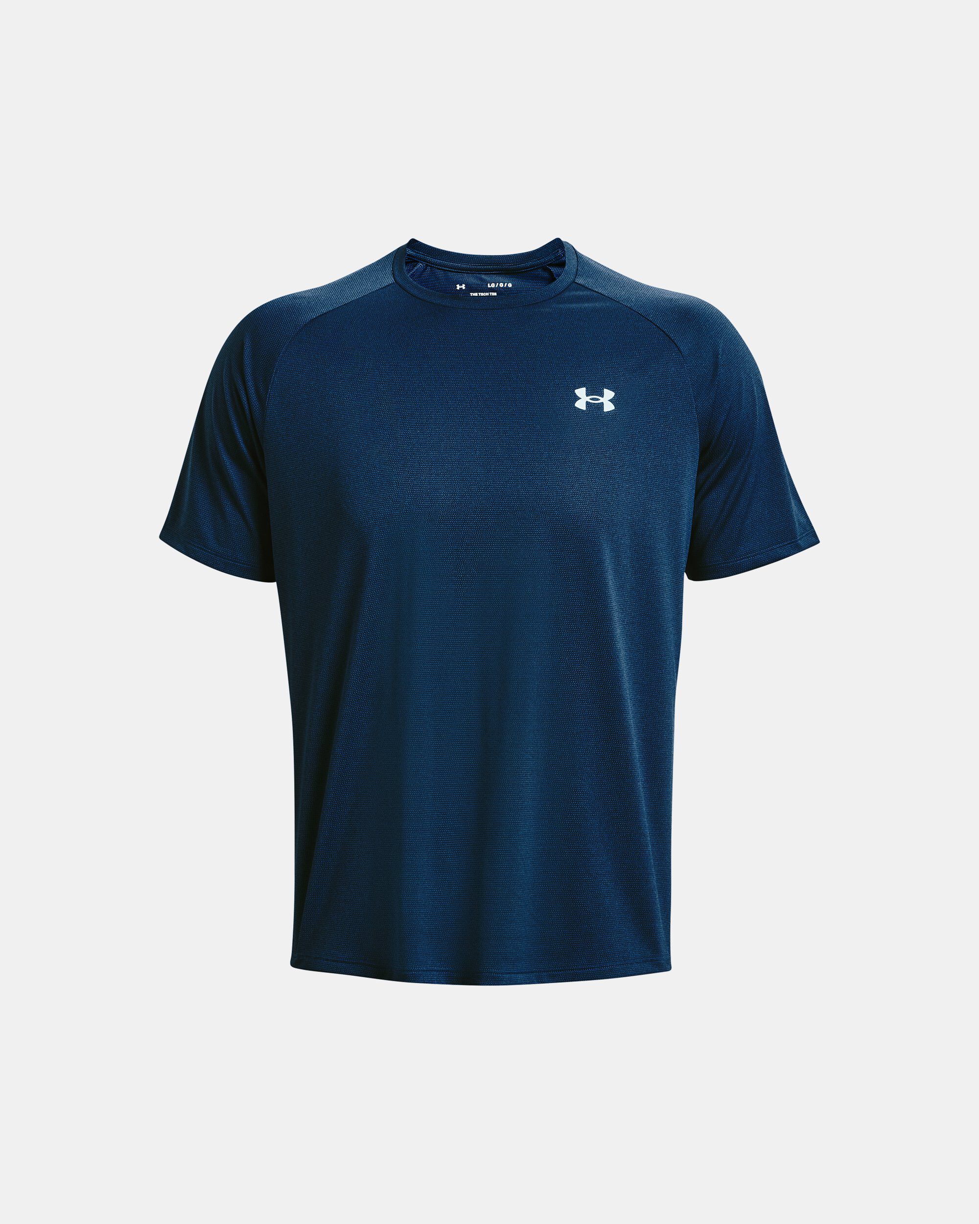 Buy Men s UA Tech 2.0 Textured Short Sleeve T Shirt Blue in Dubai UAE Under Armour