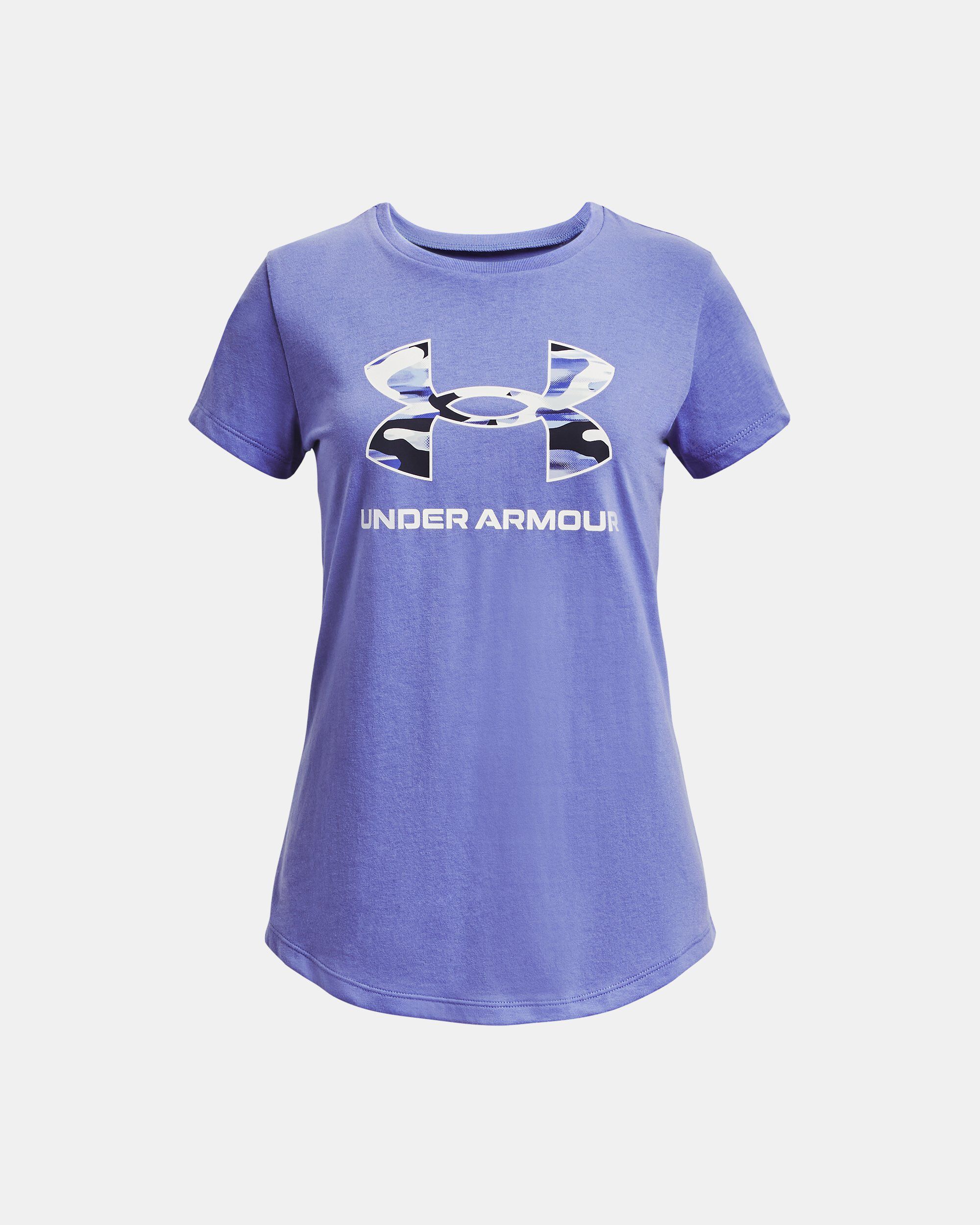 Under Armour Girls UA Sportstyle Graphic Short Sleeve Blue in