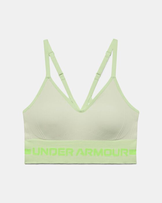 Women's UA Seamless Low Long Heather Sports Bra image number 2