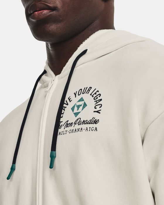 Men's Project Rock Heavyweight Terry Full-Zip image number 3