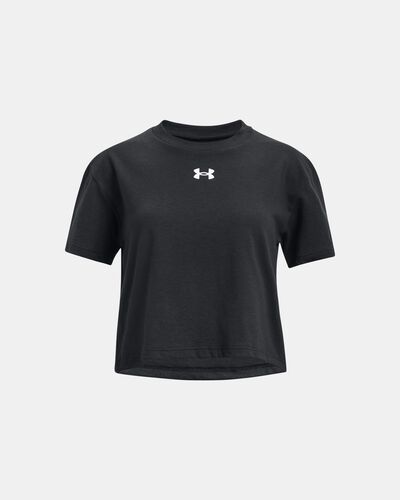Girls' UA Crop Sportstyle Logo Short Sleeve
