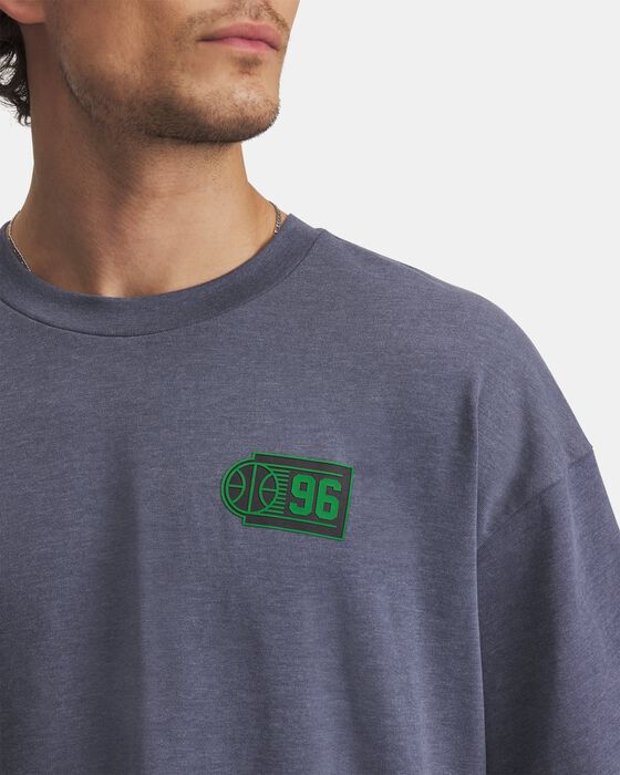 Men's UA Heavyweight Hoops Courtside Short Sleeve image number 2