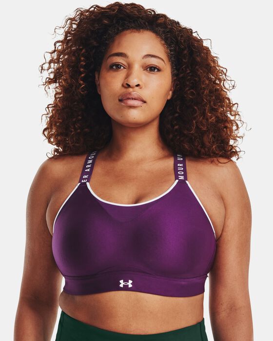 Under Armour Women's UA Infinity High Zip Sports Bra Pink in Dubai