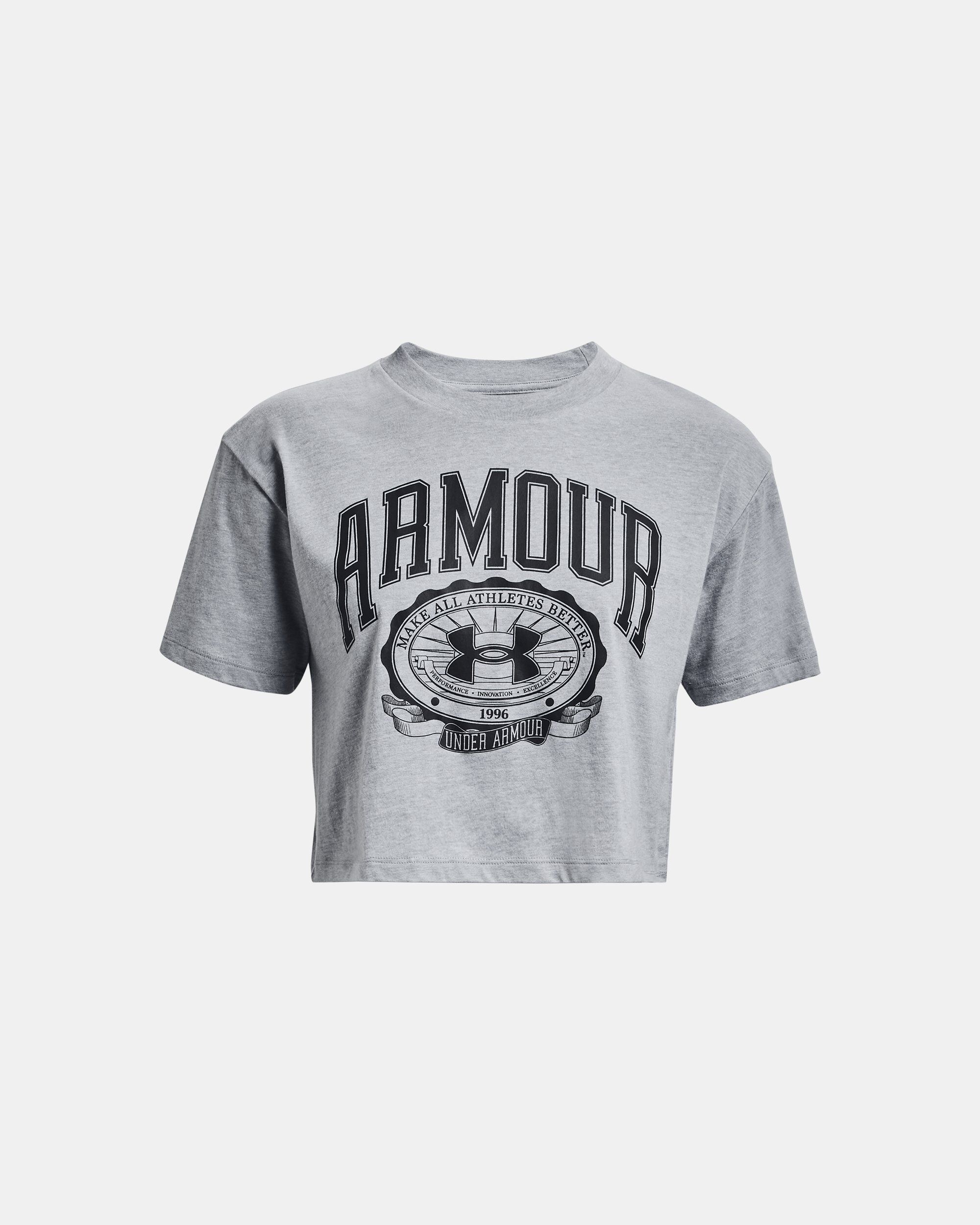 Buy Women s UA Collegiate Crop Short Sleeve Grey in Dubai UAE Under Armour