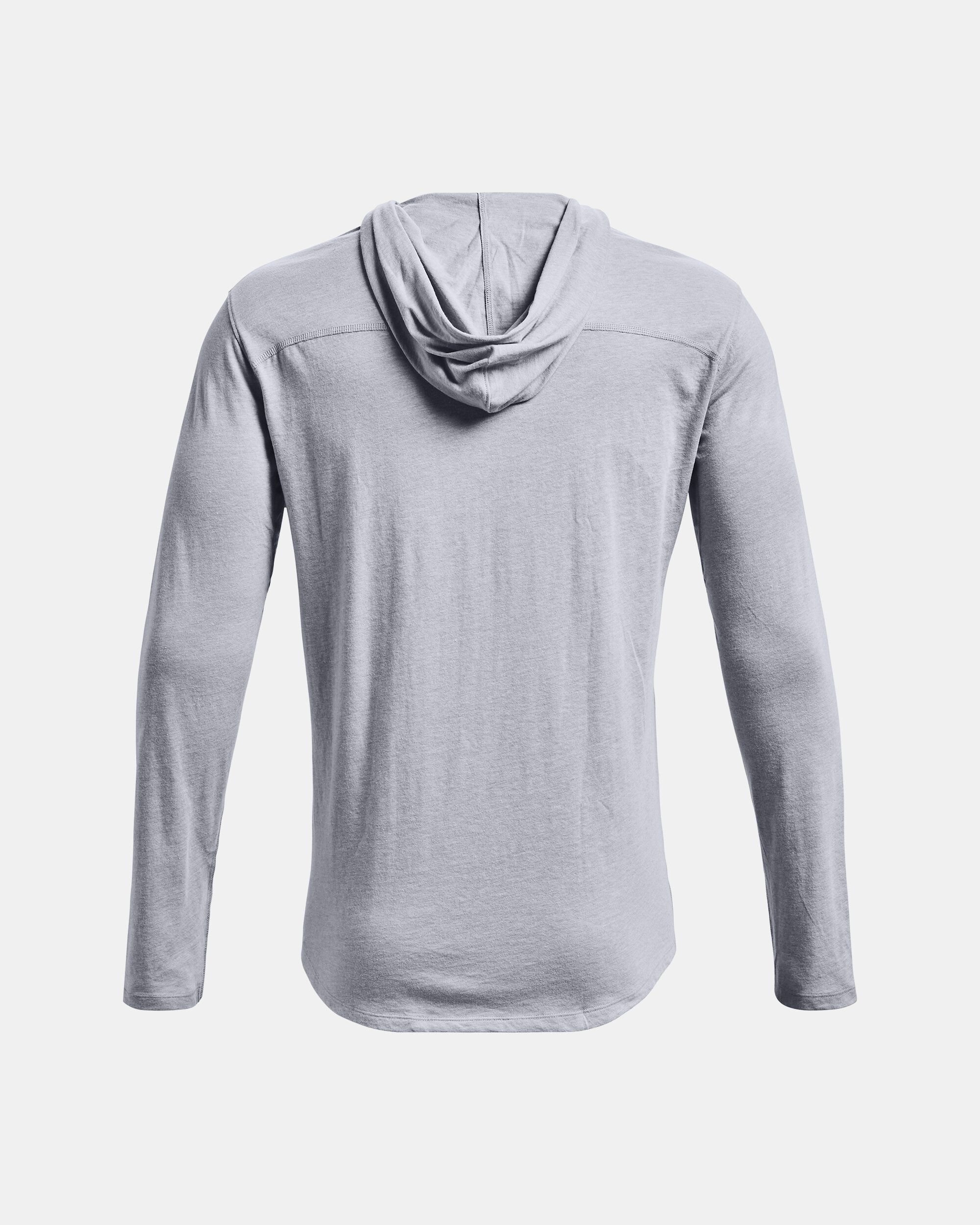 Under Armour Men s Project Rock Long Sleeve T Shirt Hoodie Grey in