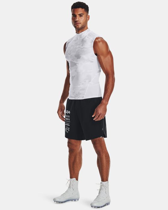 Men's UA Iso-Chill Compression Mock Printed Sleeveless image number 2