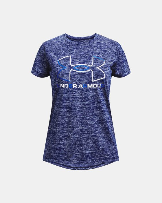 Girls' UA Tech™ Big Logo Twist Short Sleeve image number 0