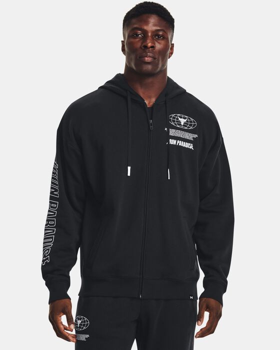 Men's Project Rock Rival Fleece Disrupt Full-Zip image number 0
