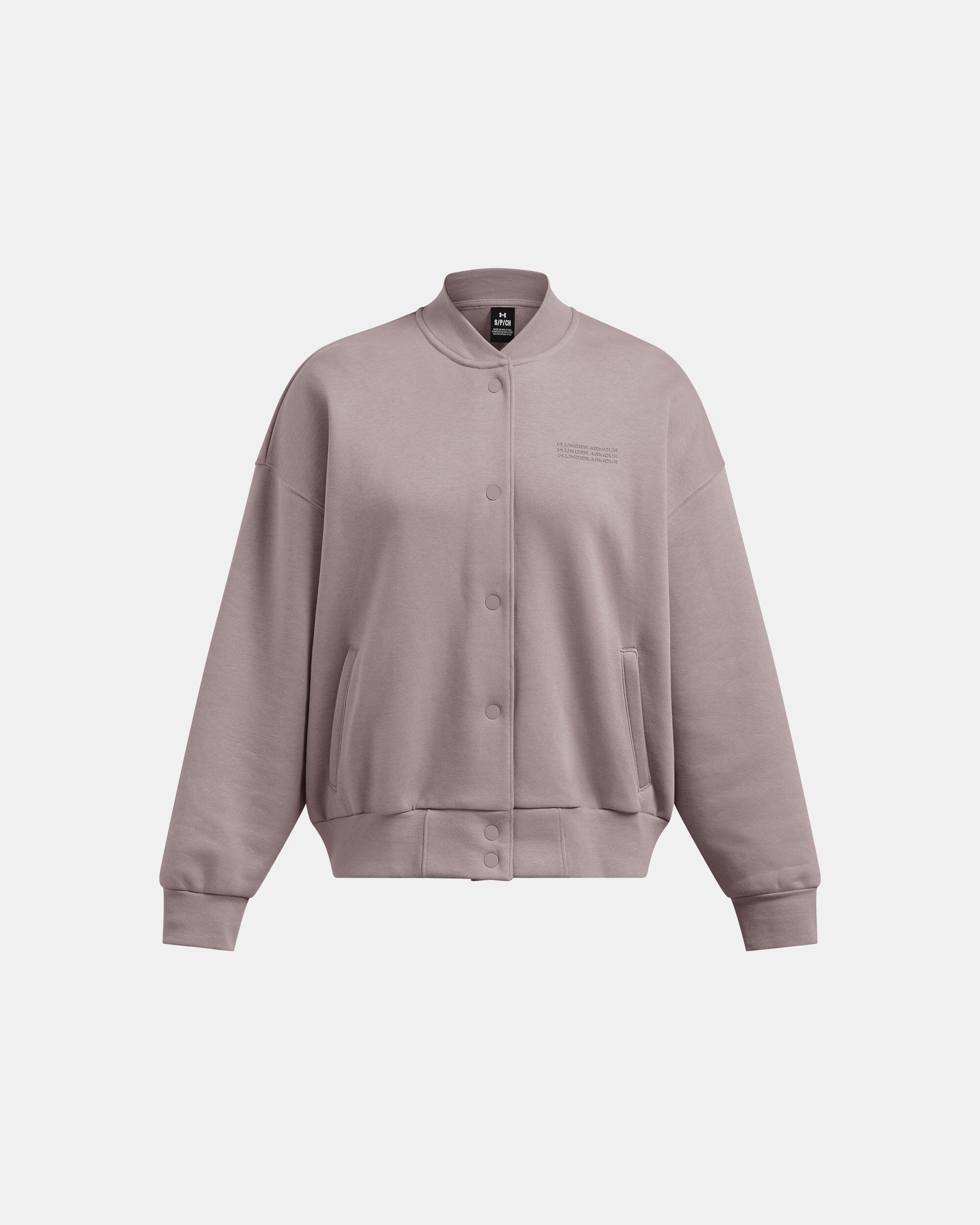 Buy Women s UA Icon Fleece Varsity Jacket Grey in Dubai UAE Under Armour