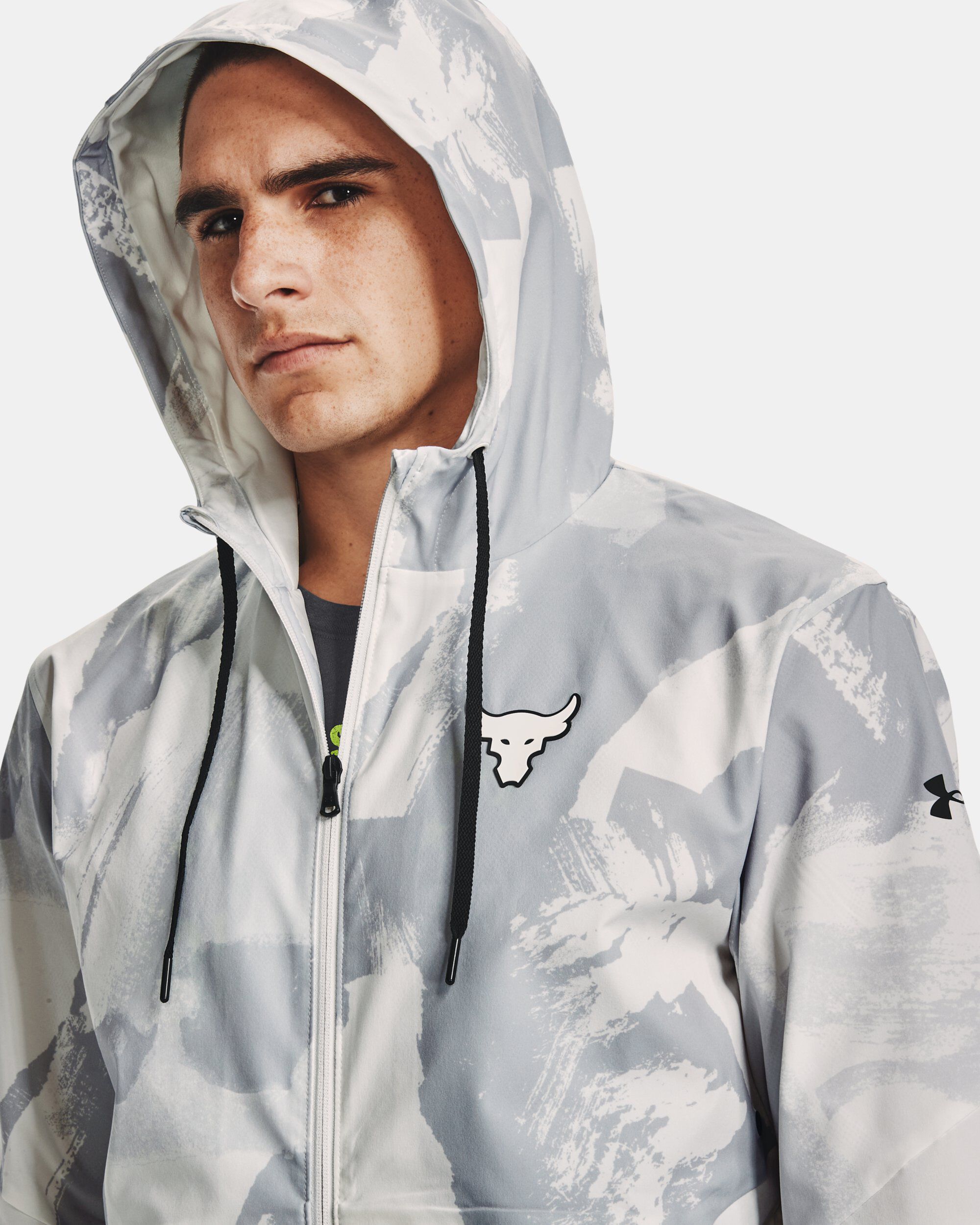 ランキング上位のプレゼント Buy Men's Project Rock Legacy Windbreaker Jacket White in ウェア