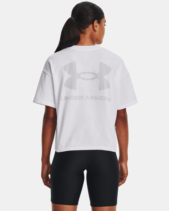 Women's UA Logo LC Oversized Heavyweight Short Sleeve image number 1