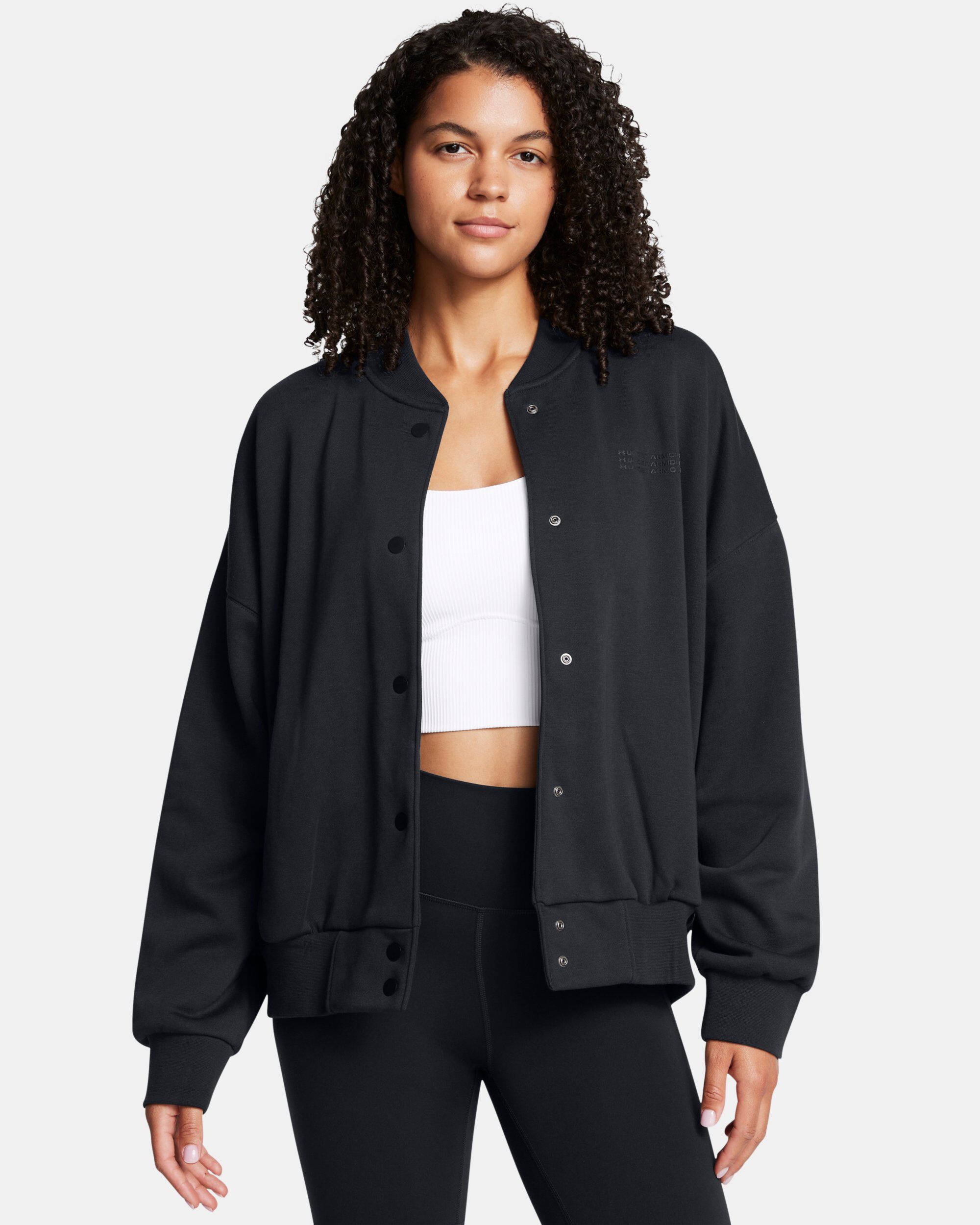 Under armour varsity fleece bomber jacket outlet
