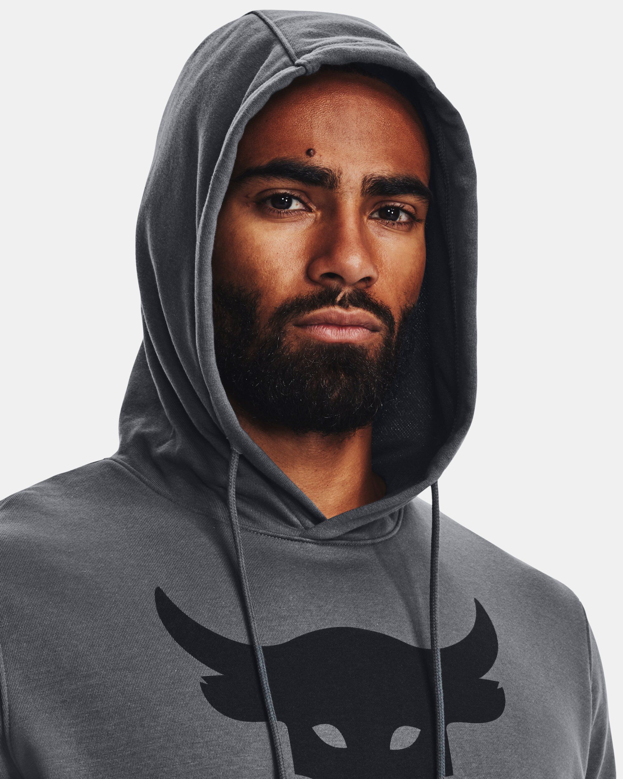 Buy Men s Project Rock Terry Short Sleeve Hoodie Grey in Dubai UAE Under Armour