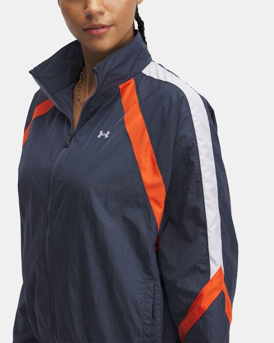Women's UA Icon Crinkle Track Jacket image number 2