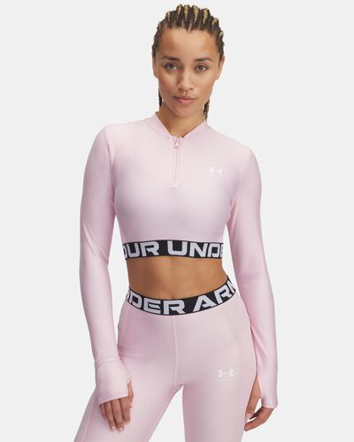 Women's HeatGear® Rib ¼ Zip Long Sleeve
