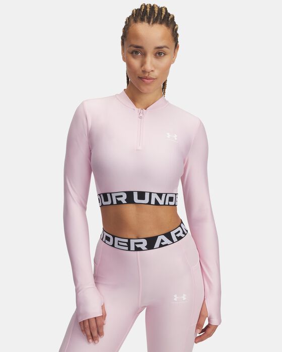 Women's HeatGear® Rib ¼ Zip Long Sleeve image number 0