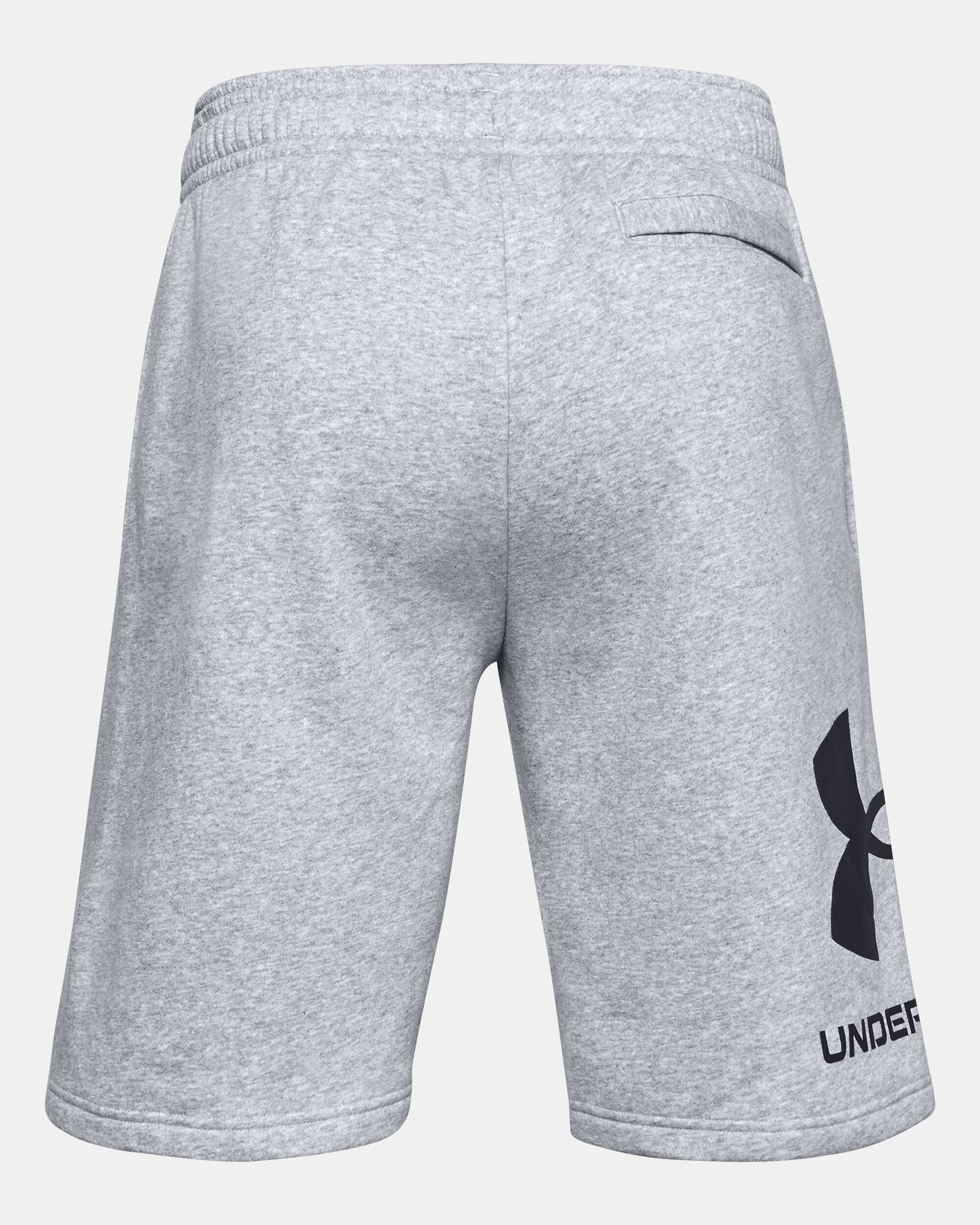 Shop Under Armour UA Rival Fleece Big Logo Men's Shorts Grey in