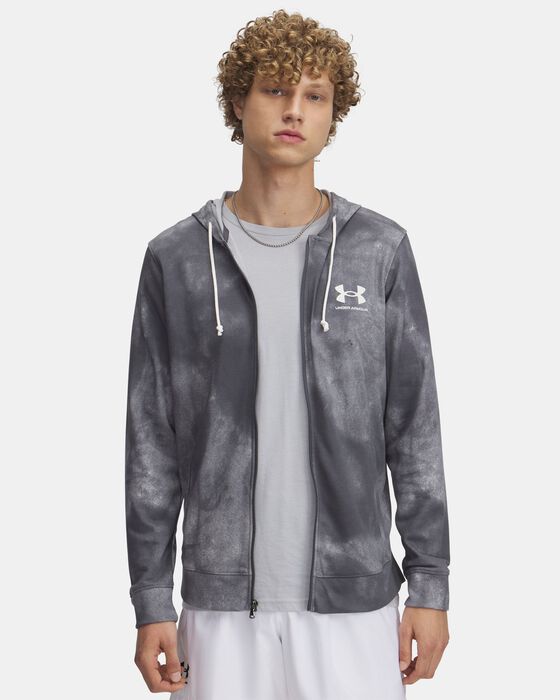 Men's UA Rival Terry Printed Full Zip image number 0