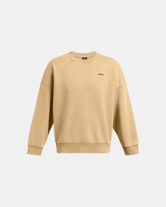 Men's UA Icon Heavyweight Fleece Wash Oversized Crew image number 4
