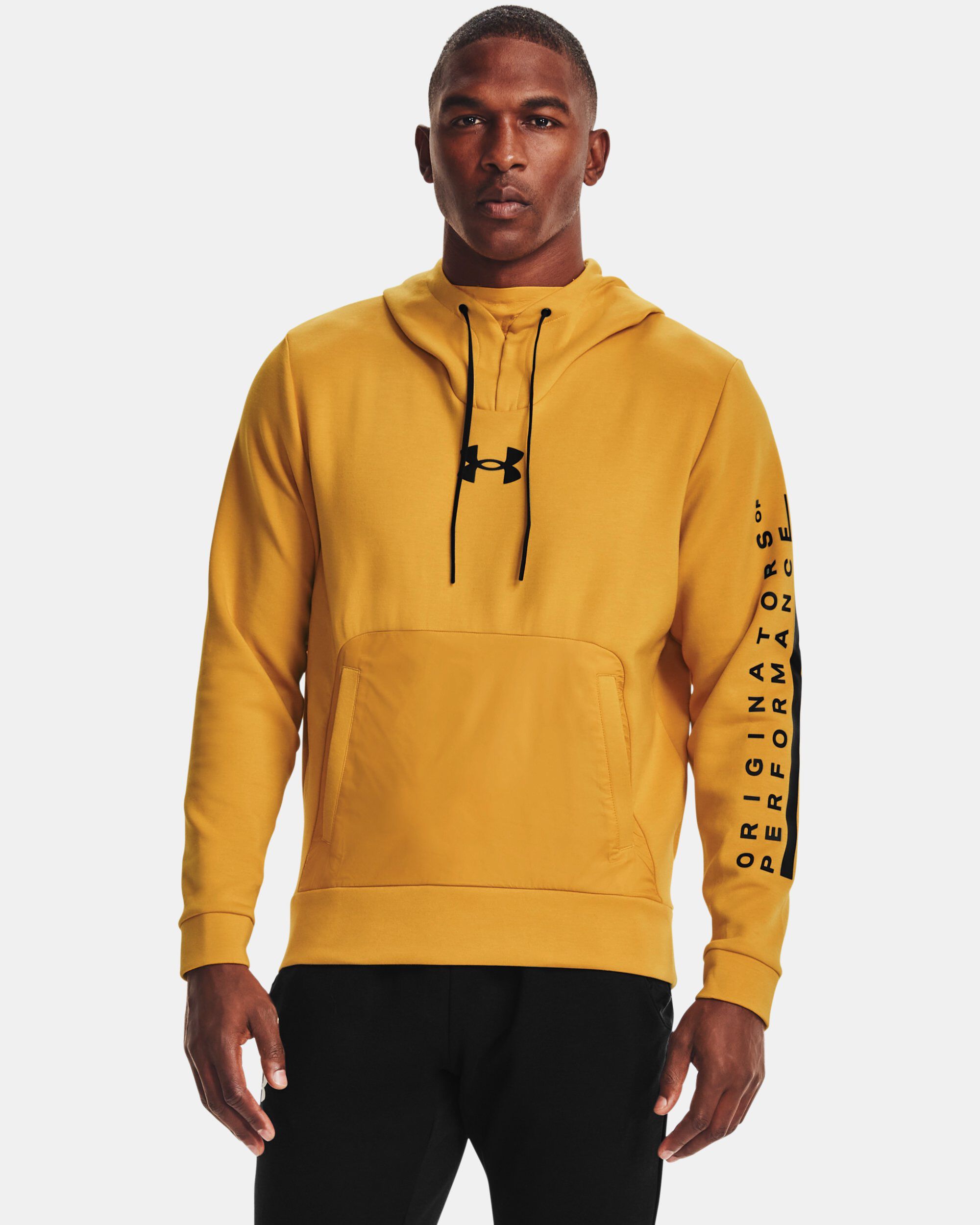 Yellow under clearance armour hoodie