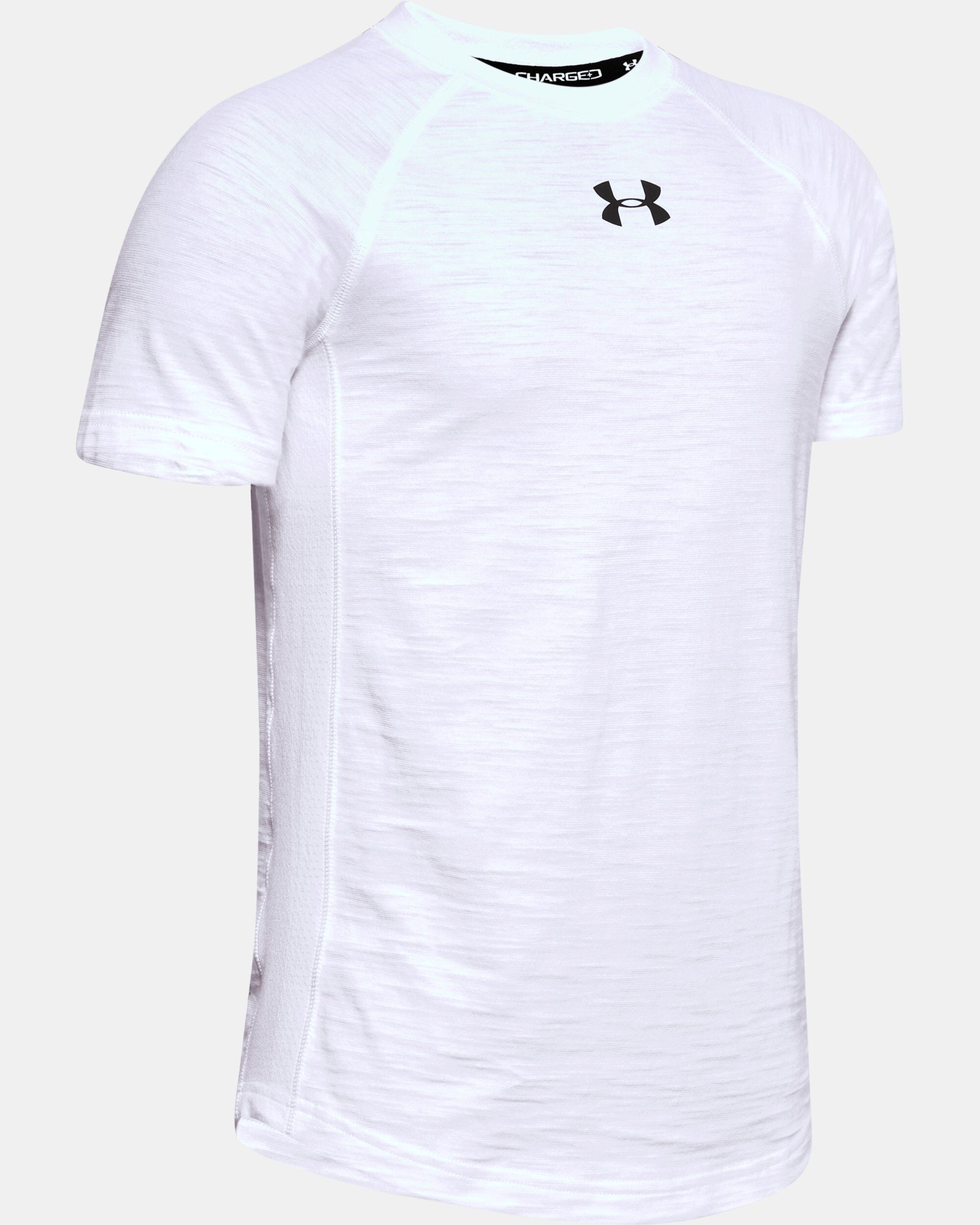 Under Armour Boys Charged Cotton Short Sleeve White in Dubai UAE