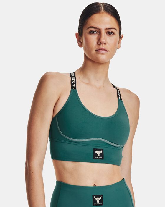 Under Armour Women's Project Rock Infinity Mid Sports Bra Green in Dubai,  UAE