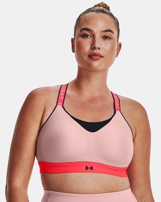 Women's UA Infinity High Blocked Sports Bra image number 4