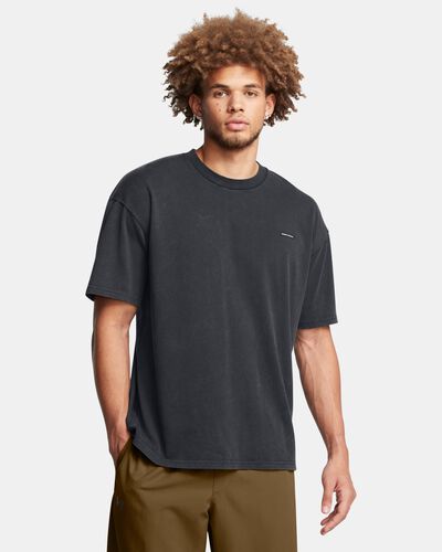 Men's UA Heavyweight Oversized Logo Wash Short Sleeve