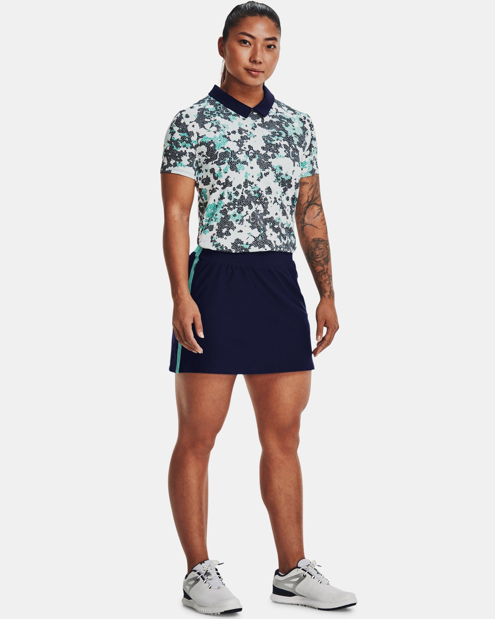 Under Armour Women s UA Zinger Rise Short Sleeve Polo Blue in