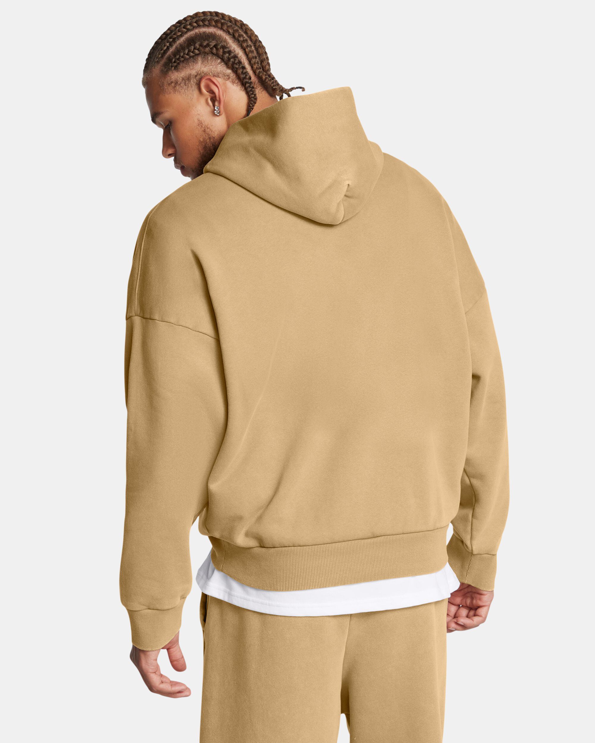Buy Men s UA Icon Heavyweight Fleece Wash Oversized Hoodie Brown in Dubai UAE Under Armour