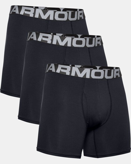 Under Armour Men's Charged Cotton® 6 Boxerjock® – 3-Pack Black in