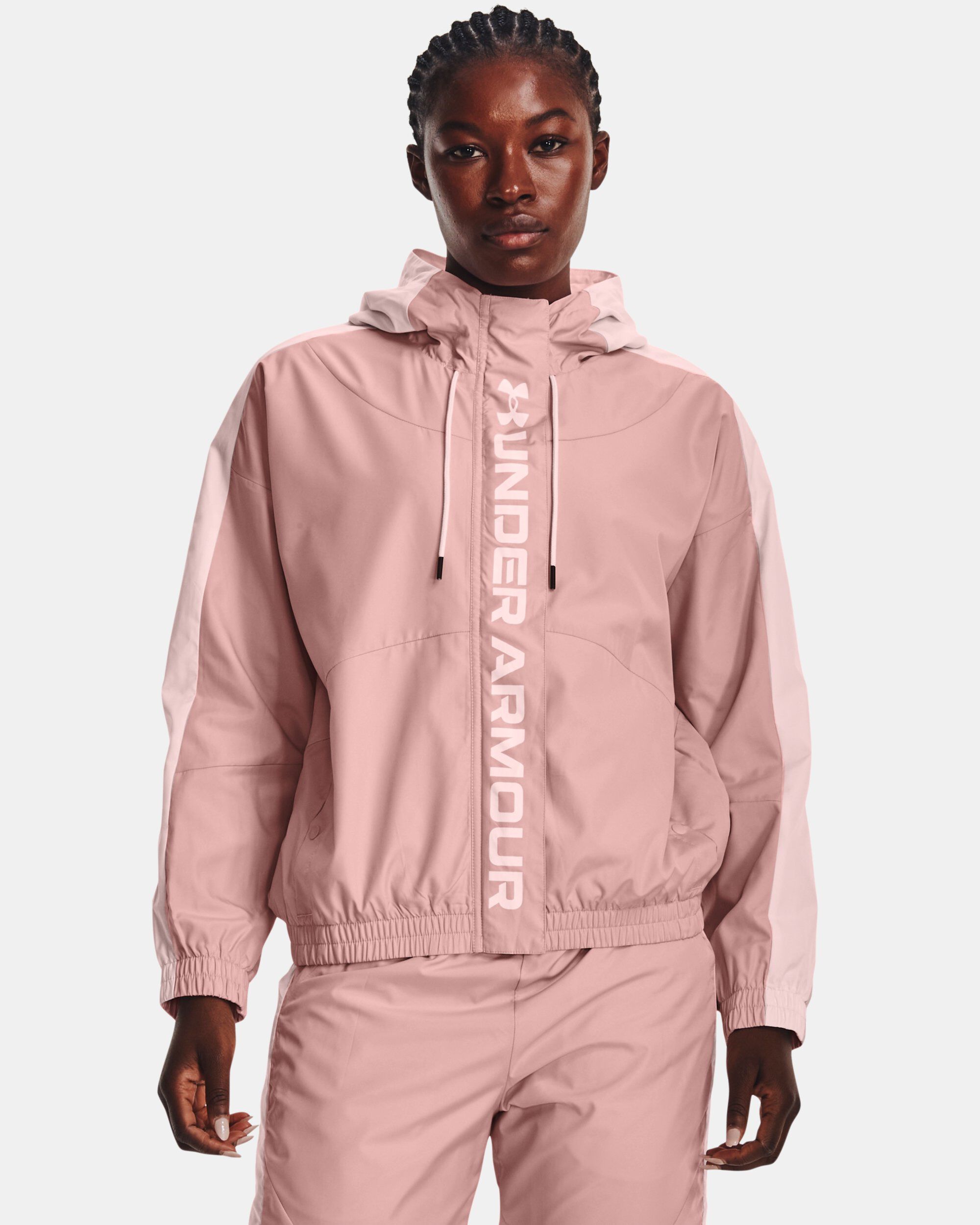 Under Armour Women s UA RUSH Woven Full Zip Jacket Pink in Dubai UAE